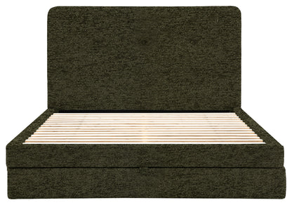 Gallery Direct Marlowe 2 Drawer Bedstead Double in Mikah Basil upholstery, product view