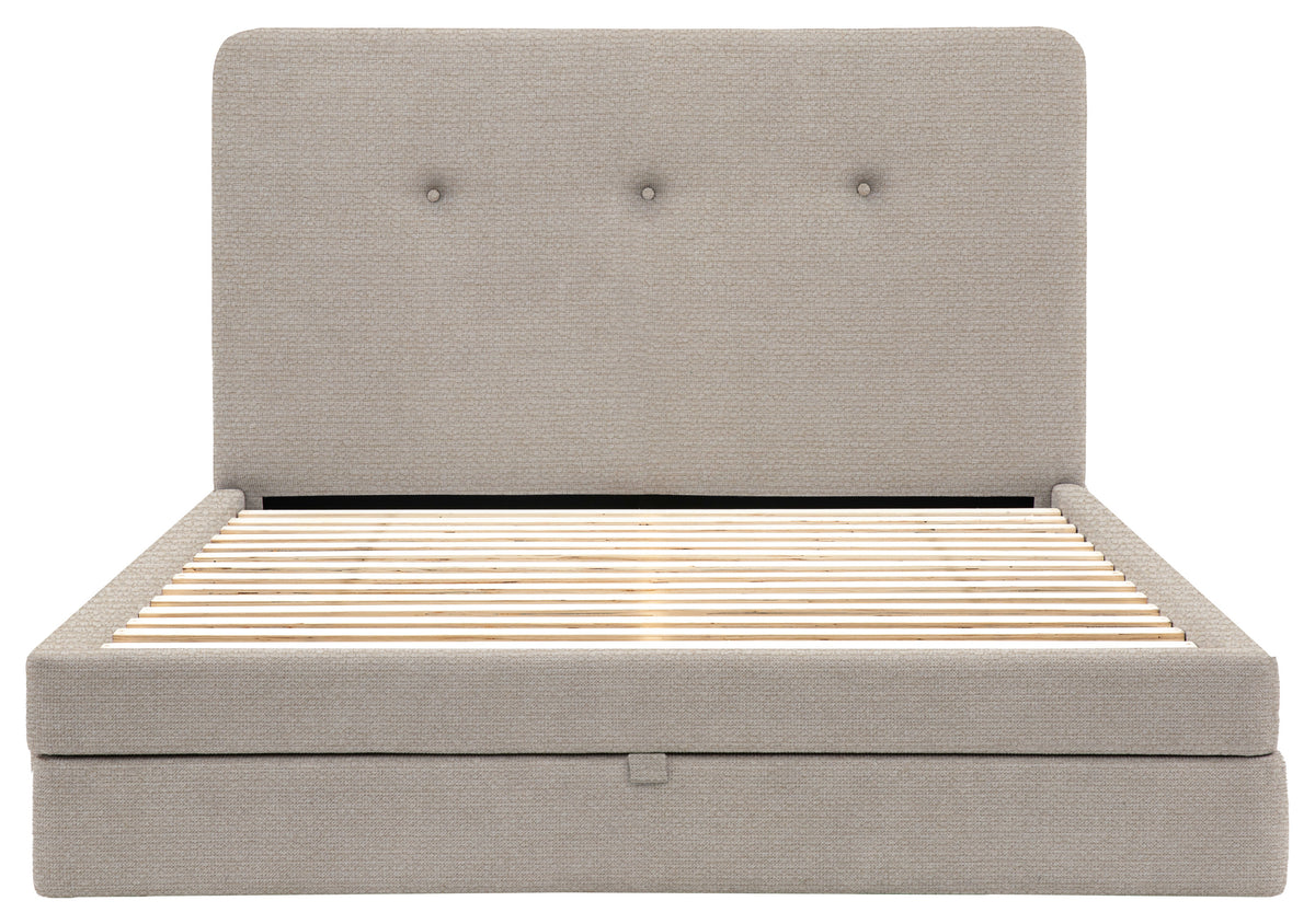 Gallery Direct Marlowe 2 Drawer Bedstead Double in Mikah Vanilla upholstery, product view