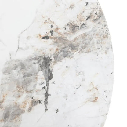 Gallery Direct Marzio Coffee Table features a striking Carrara marble style stone table top for a durable and visually appealing centrepiece
