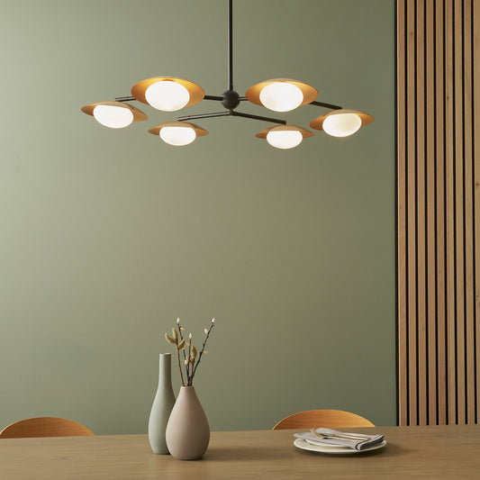 Gallery Direct Medusa 6 Ceiling Light, styled in a room setting
