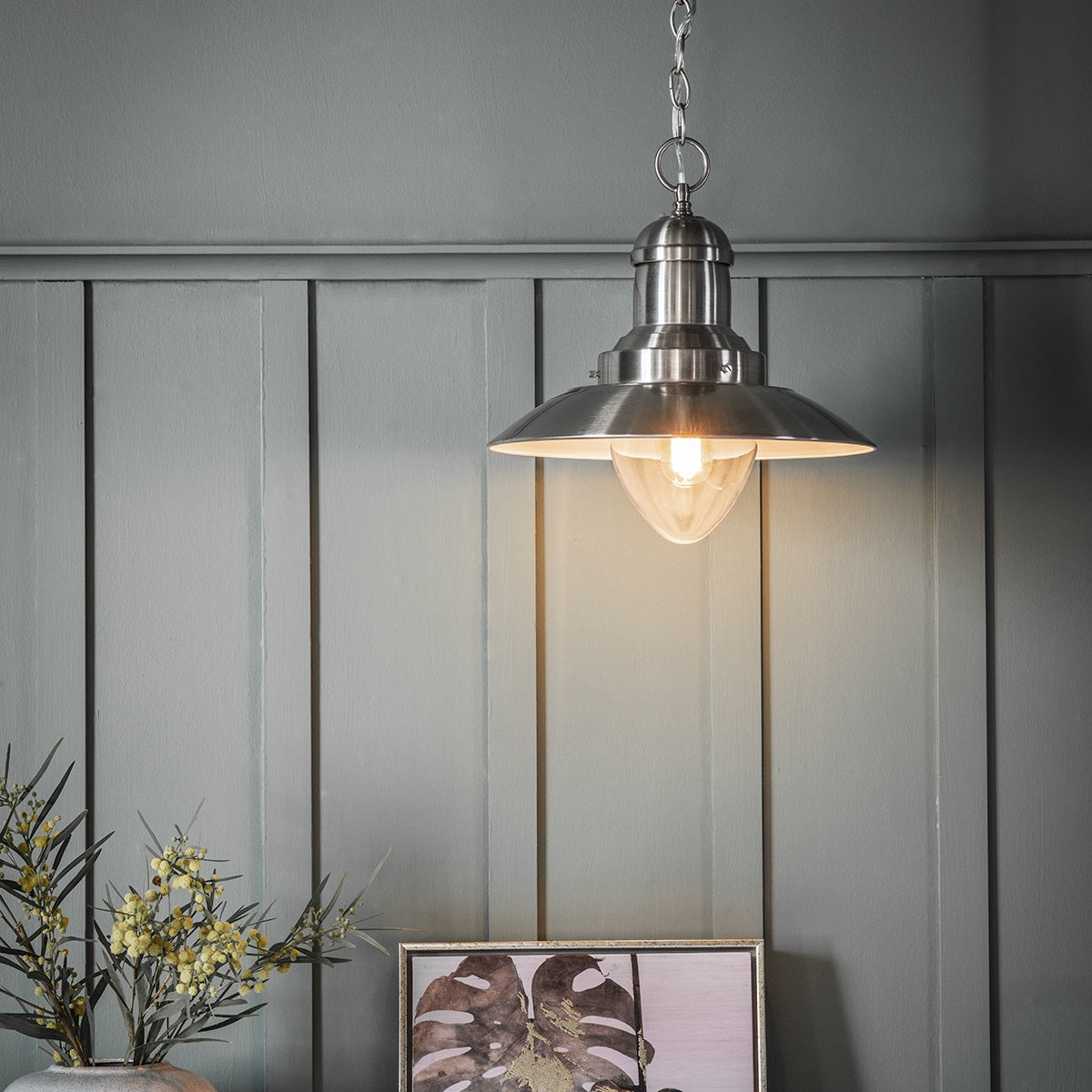 Gallery Direct Mendip Pendant Light, styled in a room setting