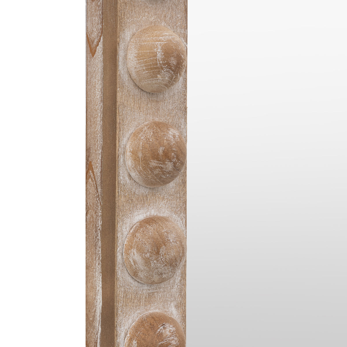 Gallery Direct Millbrook Arch Leaner Mirror, close-up of the mirror and frame details