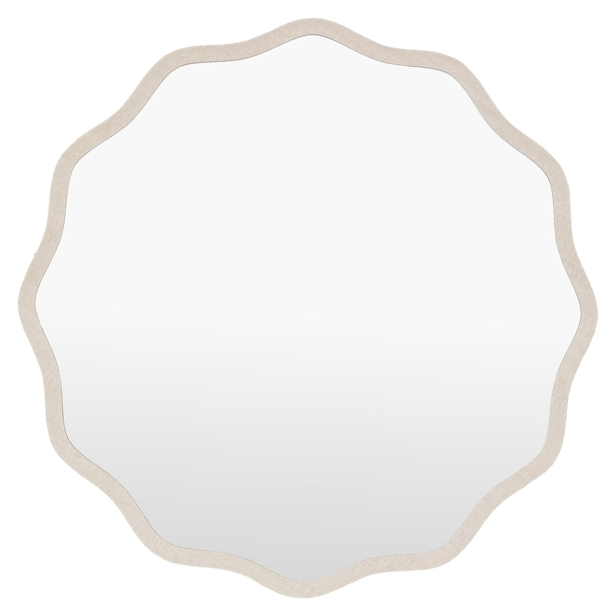 Gallery Direct Monterey Wave Round Mirror Smoke, complete product view