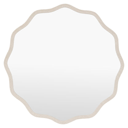 Gallery Direct Monterey Wave Round Mirror Smoke, complete product view
