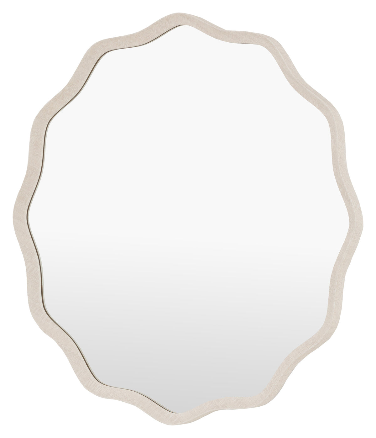 Gallery Direct Monterey Wave Round Mirror Smoke, complete product view