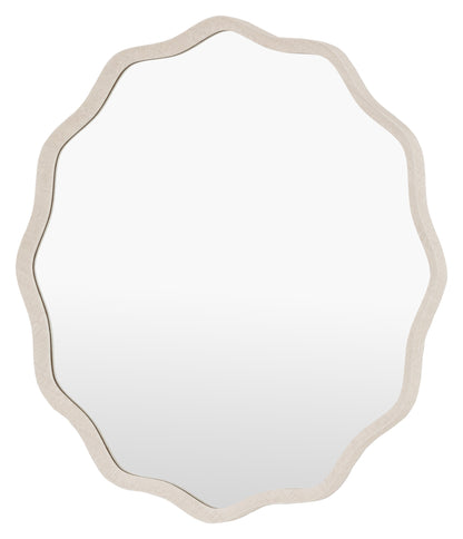 Gallery Direct Monterey Wave Round Mirror Smoke, complete product view