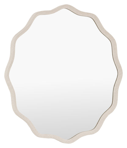 Gallery Direct Monterey Wave Round Mirror Smoke, complete product view