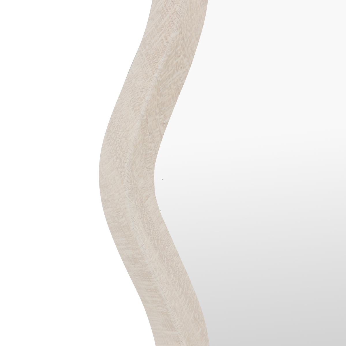 Gallery Direct Monterey Wave Round Mirror Smoke, close-up of the mirror and frame details