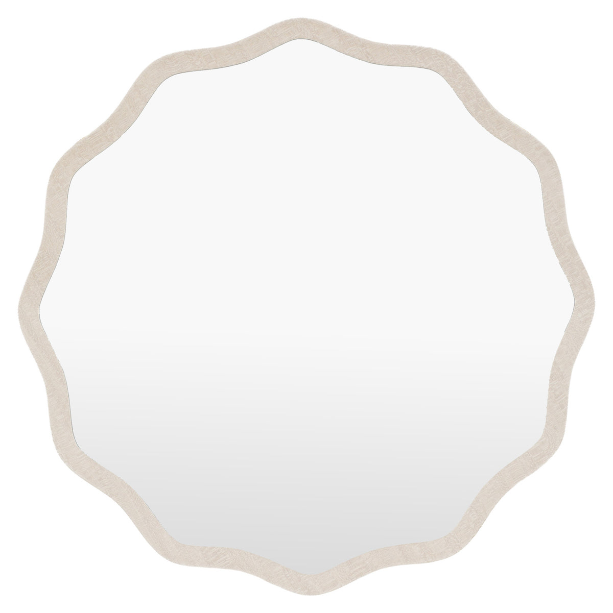 Gallery Direct Monterey Wave Round Mirror Smoke, complete product view