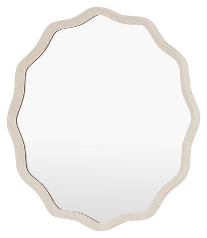 Gallery Direct Monterey Wave Round Mirror Smoke, complete product view