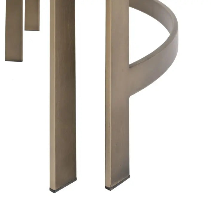 Gallery Direct Monti Nest of 2 Tables features bronze toned metal frames and toughened glass table tops
