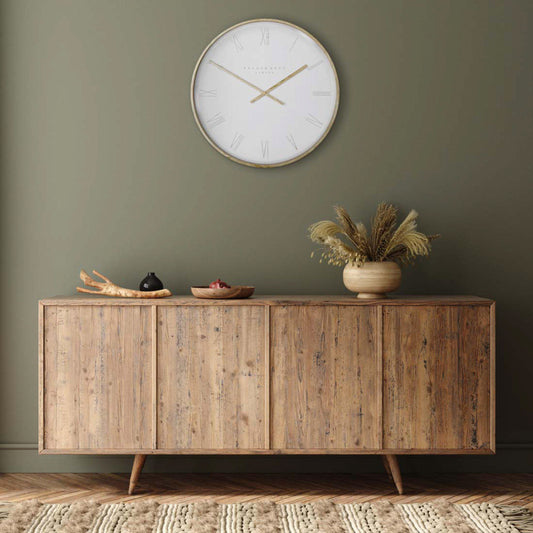 Gallery Direct Nordic Wall Clock Tofu displayed in a styled interior