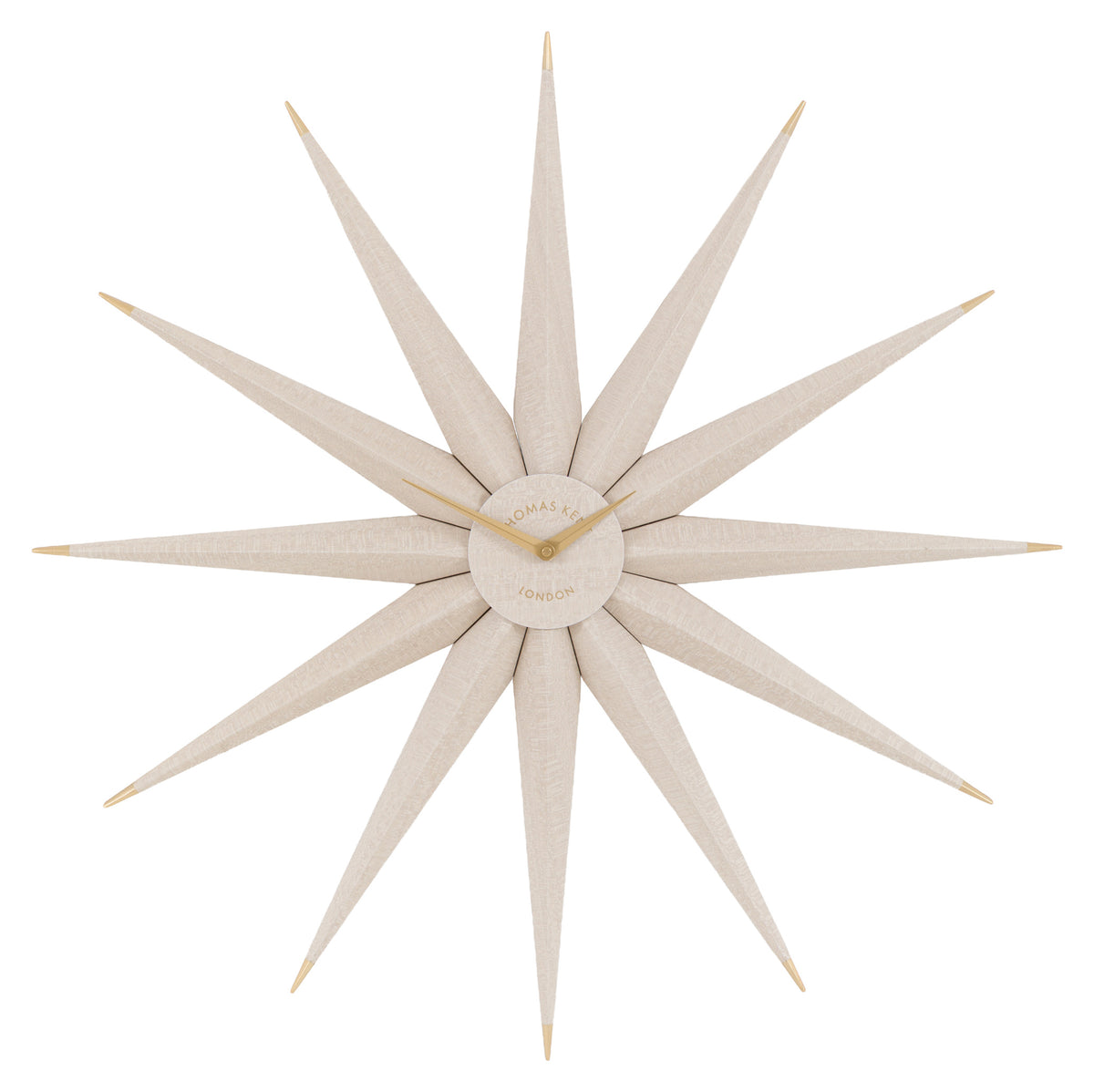 Gallery Direct North Star Wall Clock Light Grey, complete product view