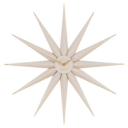 Gallery Direct North Star Wall Clock Light Grey, complete product view