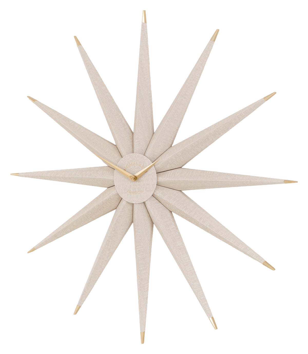 Gallery Direct North Star Wall Clock Light Grey, complete product view
