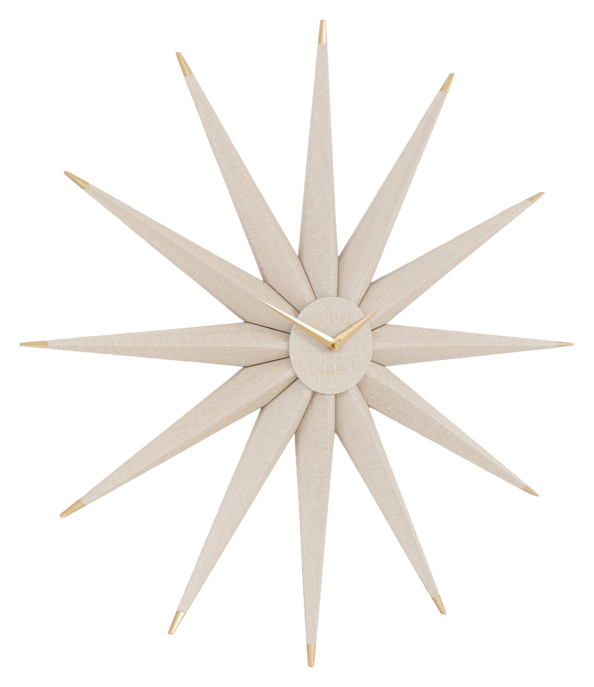 Gallery Direct North Star Wall Clock Light Grey, complete product view