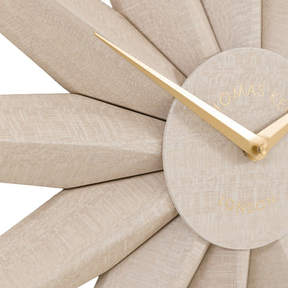 Gallery Direct North Star Wall Clock Light Grey, close-up of the clock face and finish