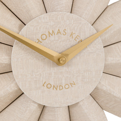 Gallery Direct North Star Wall Clock Light Grey, close-up of the clock face and finish