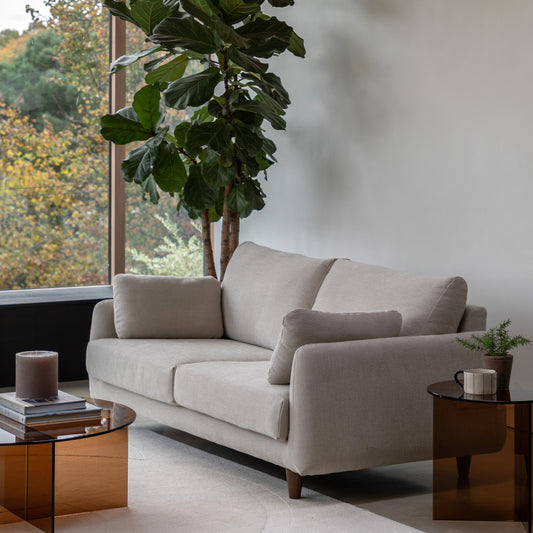Gallery Direct Oakwood 3 Seater Sofa styled in a living room
