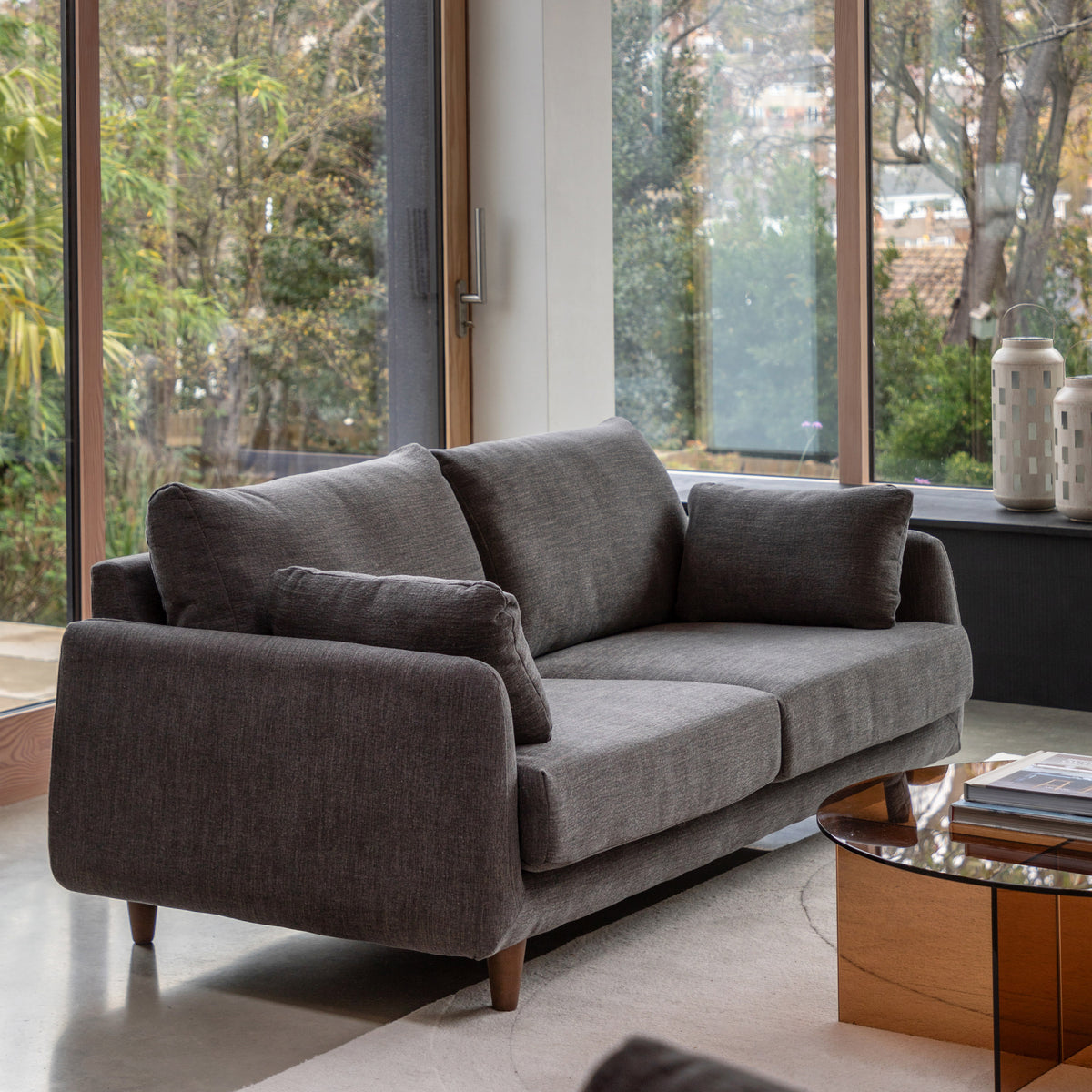 Gallery Direct Oakwood 4 Seater Sofa styled in a living room