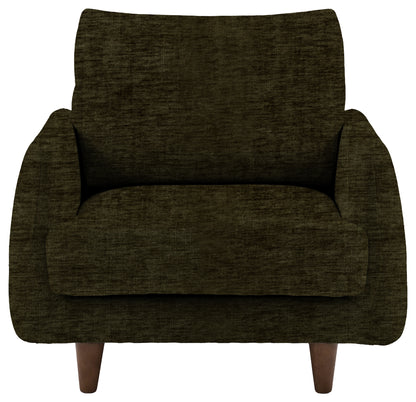 Gallery Direct Oakwood Armchair in Celine Olive upholstery, product view