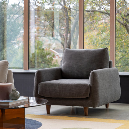 Gallery Direct Oakwood Armchair styled in a living room