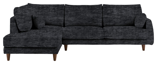 Gallery Direct Oakwood Chaise LH Sofa in Celine Battleship upholstery, product view
