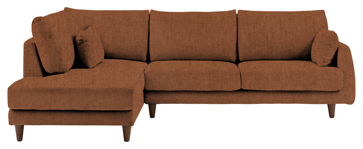 Gallery Direct Oakwood Chaise LH Sofa in Verona Apricot upholstery, product view