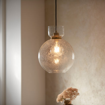 Gallery Direct Odette Bubble Pendant Light Clear, styled in a room setting