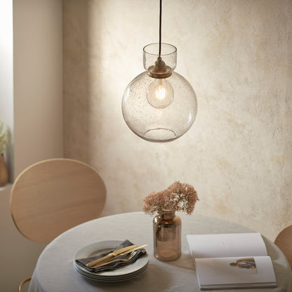 Gallery Direct Odette Bubble Pendant Light Clear, styled in a room setting