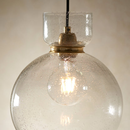 Gallery Direct Odette Bubble Pendant Light Clear, close-up of the finish and design