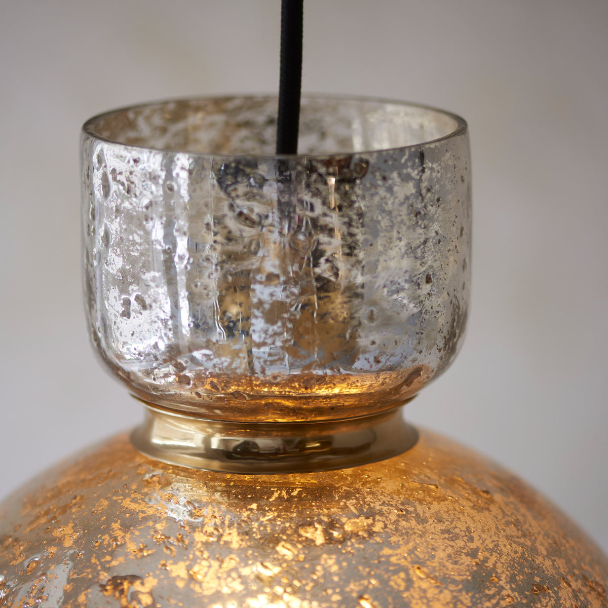 Gallery Direct Odette Bubble Pendant Light Smoked, close-up of the finish and design