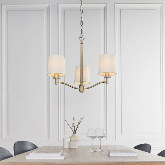 Gallery Direct Ortona 3 Pendant Light, styled in a room setting