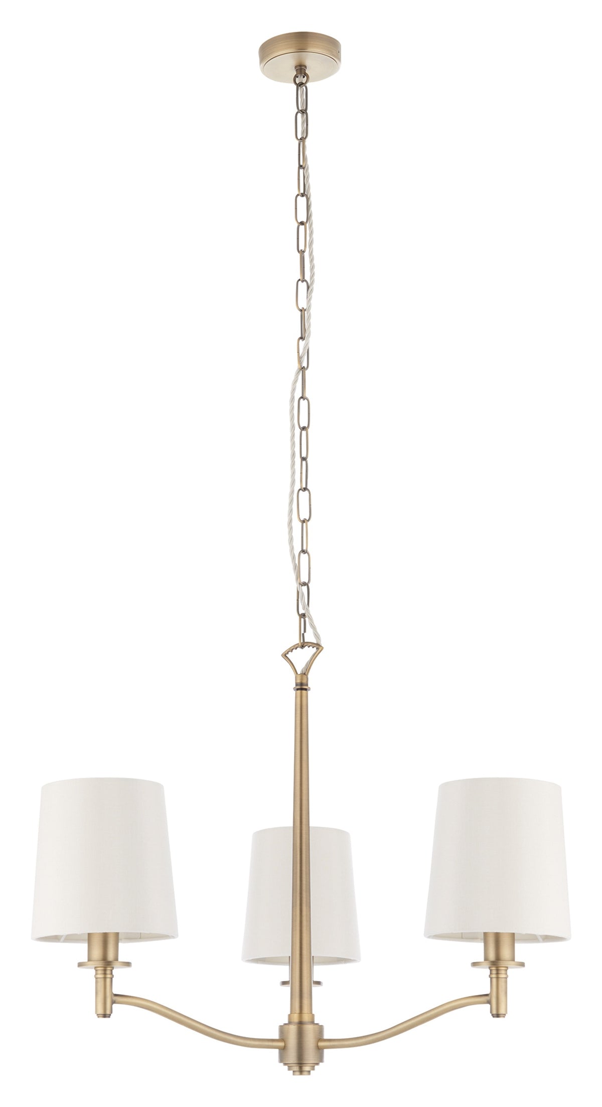 Gallery Direct Ortona 3 Pendant Light, complete product view on a white background