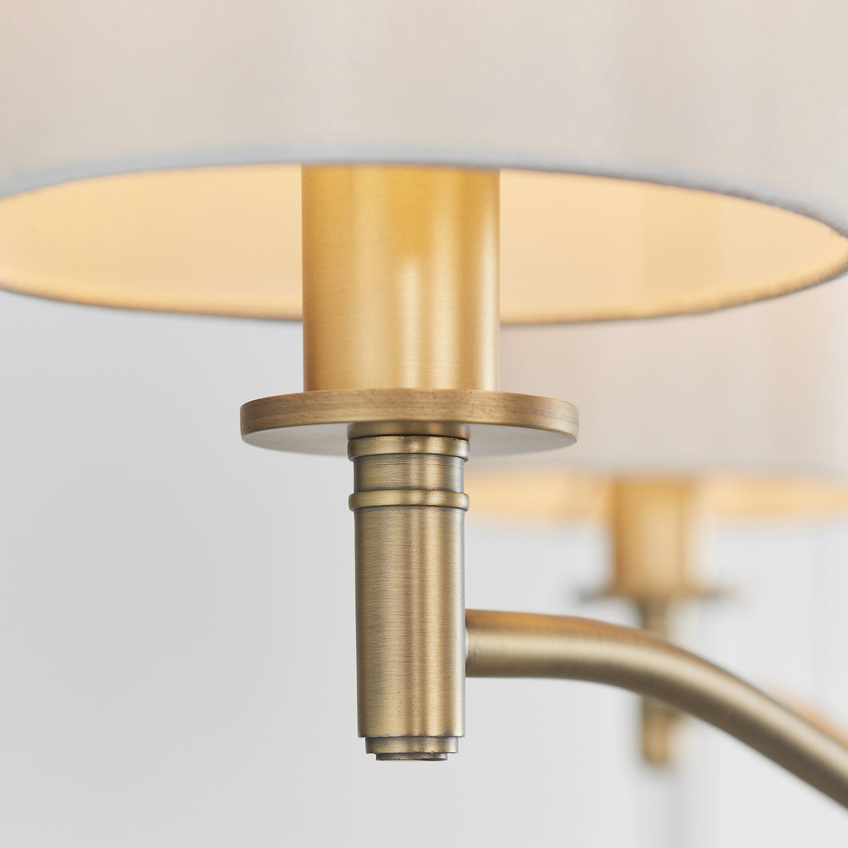 Gallery Direct Ortona 3 Pendant Light, close-up of the finish and design