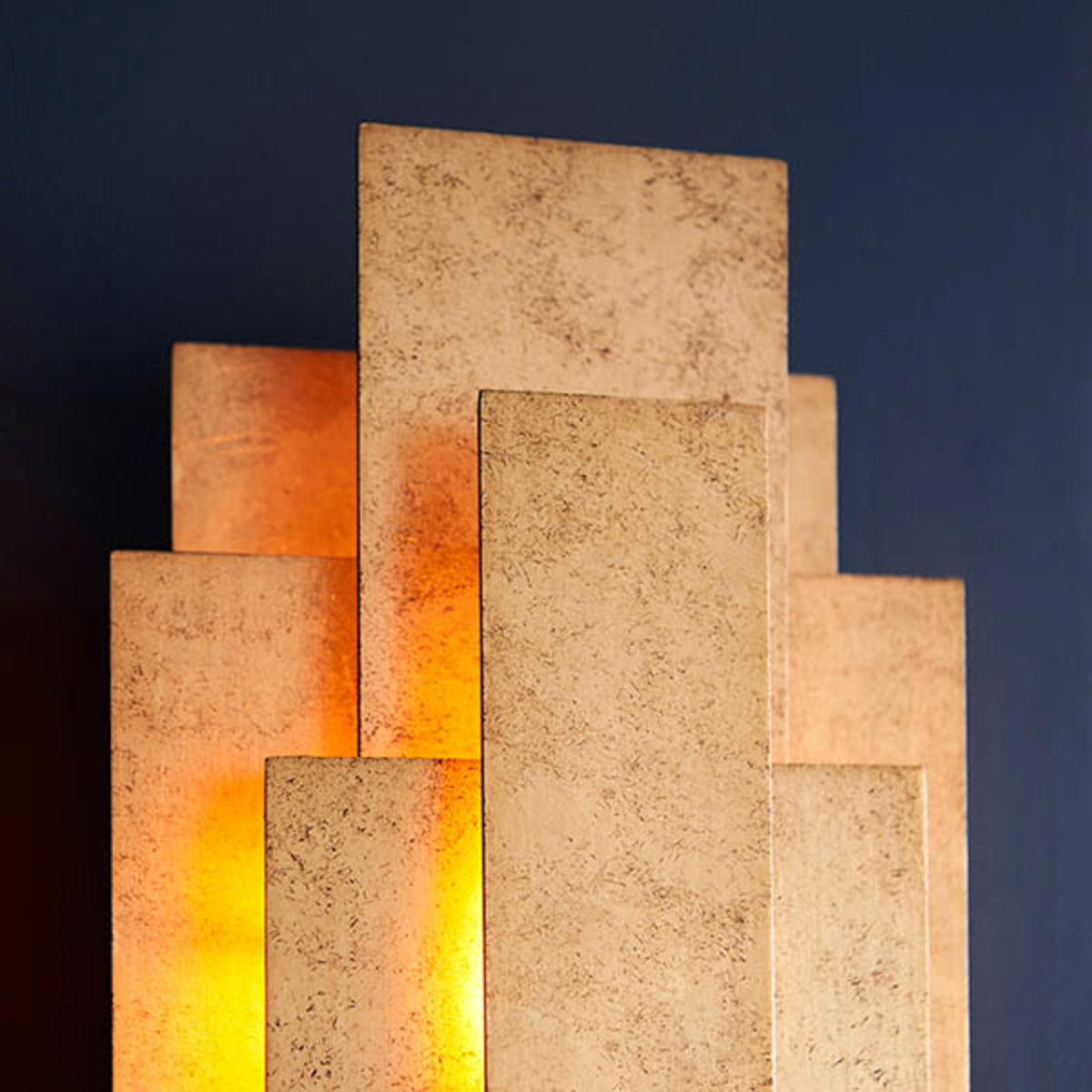 Gallery Direct Ovid Wall Light Gold, close-up of the finish and design