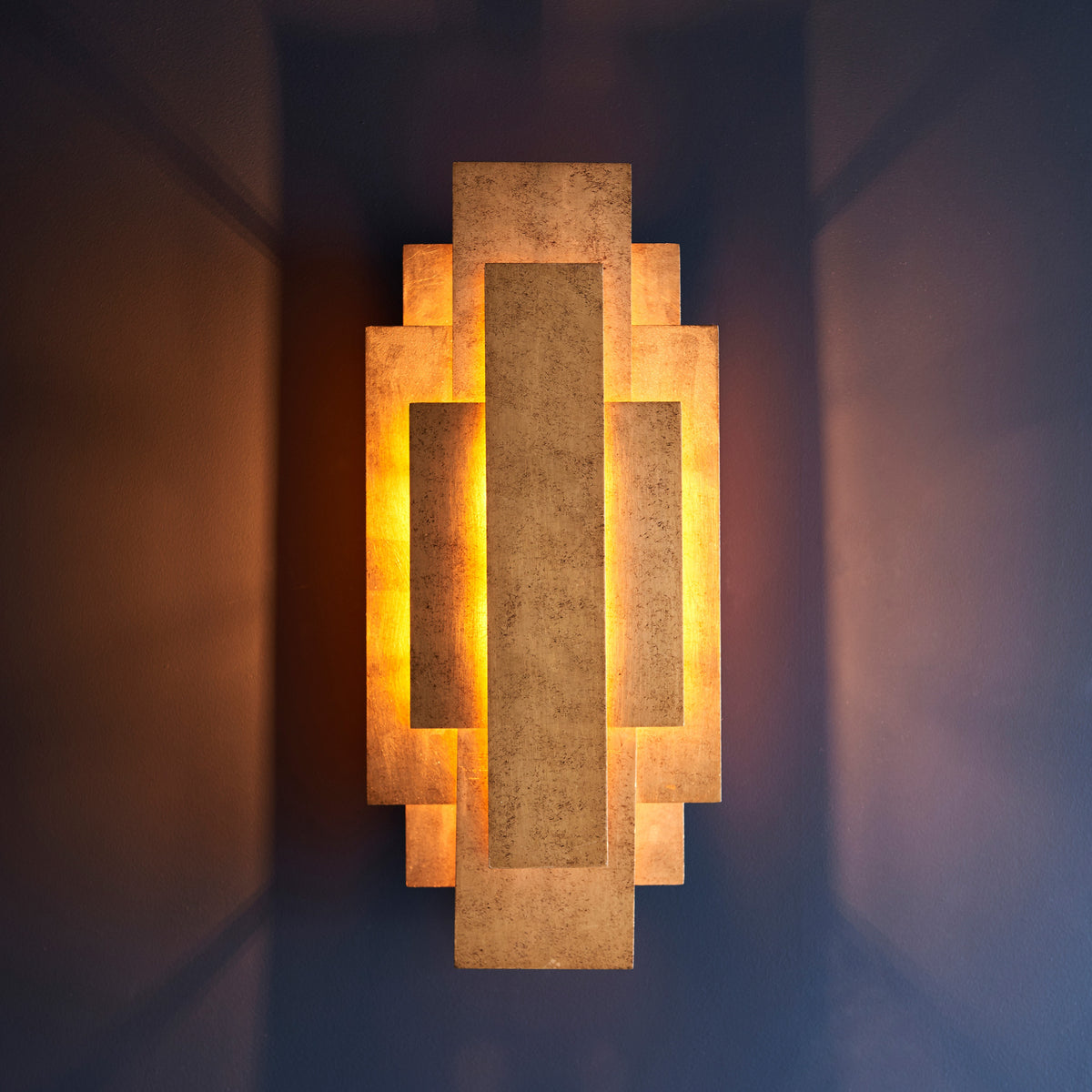 Gallery Direct Ovid Wall Light Gold, styled in a room setting