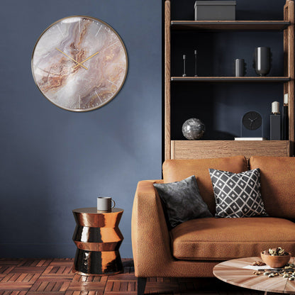 Gallery Direct Oyster Large Grand Clock Bronze displayed in a styled interior