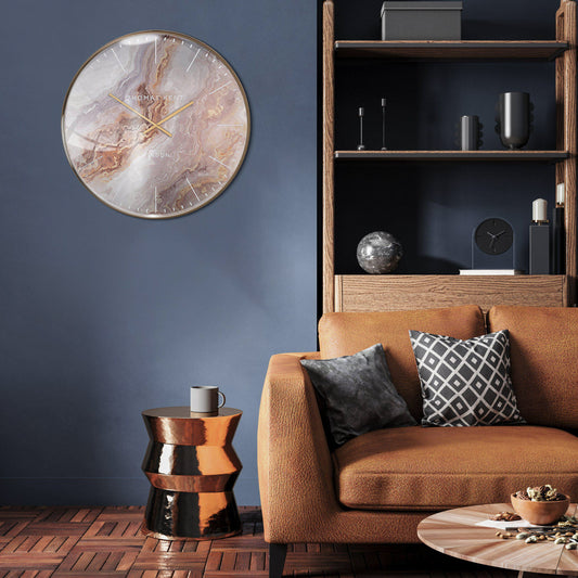 Gallery Direct Oyster Large Grand Clock Bronze displayed in a styled interior