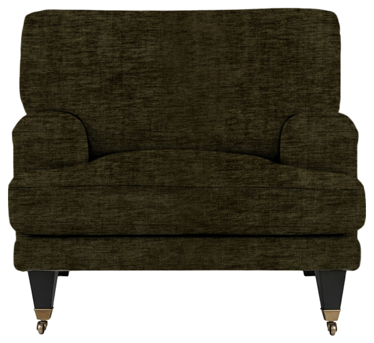 Gallery Direct Padbury Armchair in Celine Olive upholstery, product view