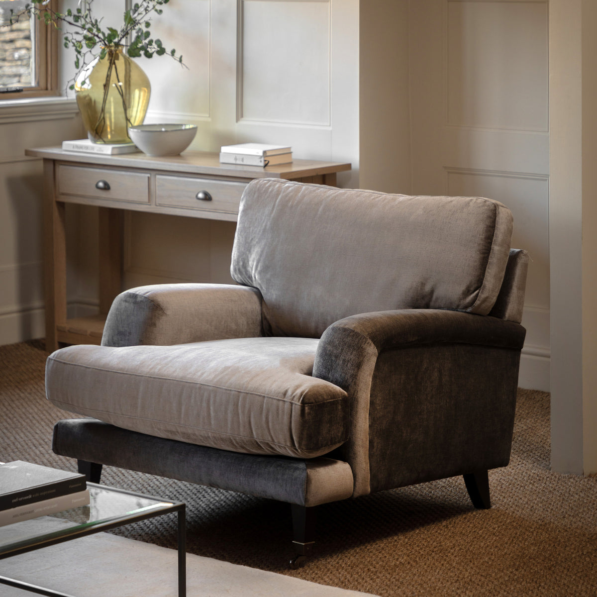 Gallery Direct Padbury Armchair styled in a living room