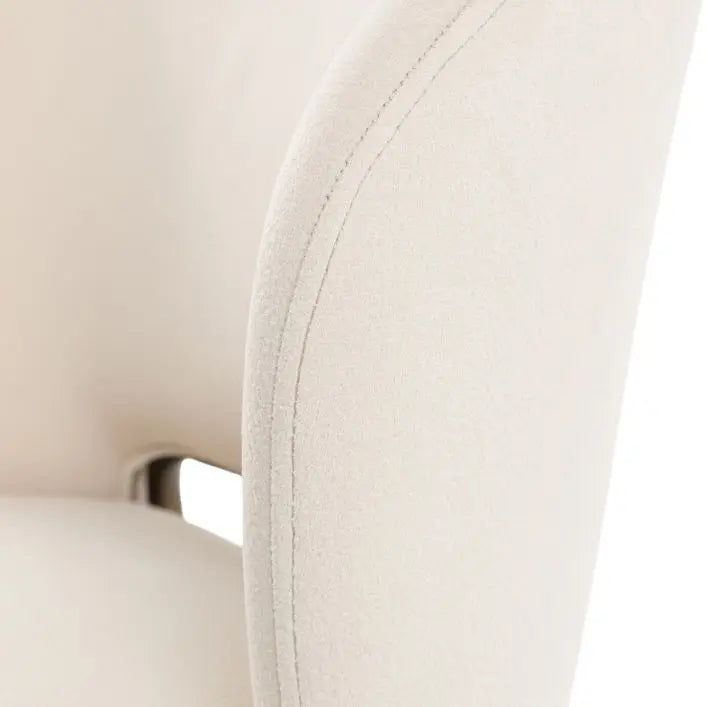 Gallery Direct Pair of Cosenza Dining Chairs in a soft Vanilla coloured upholstery 