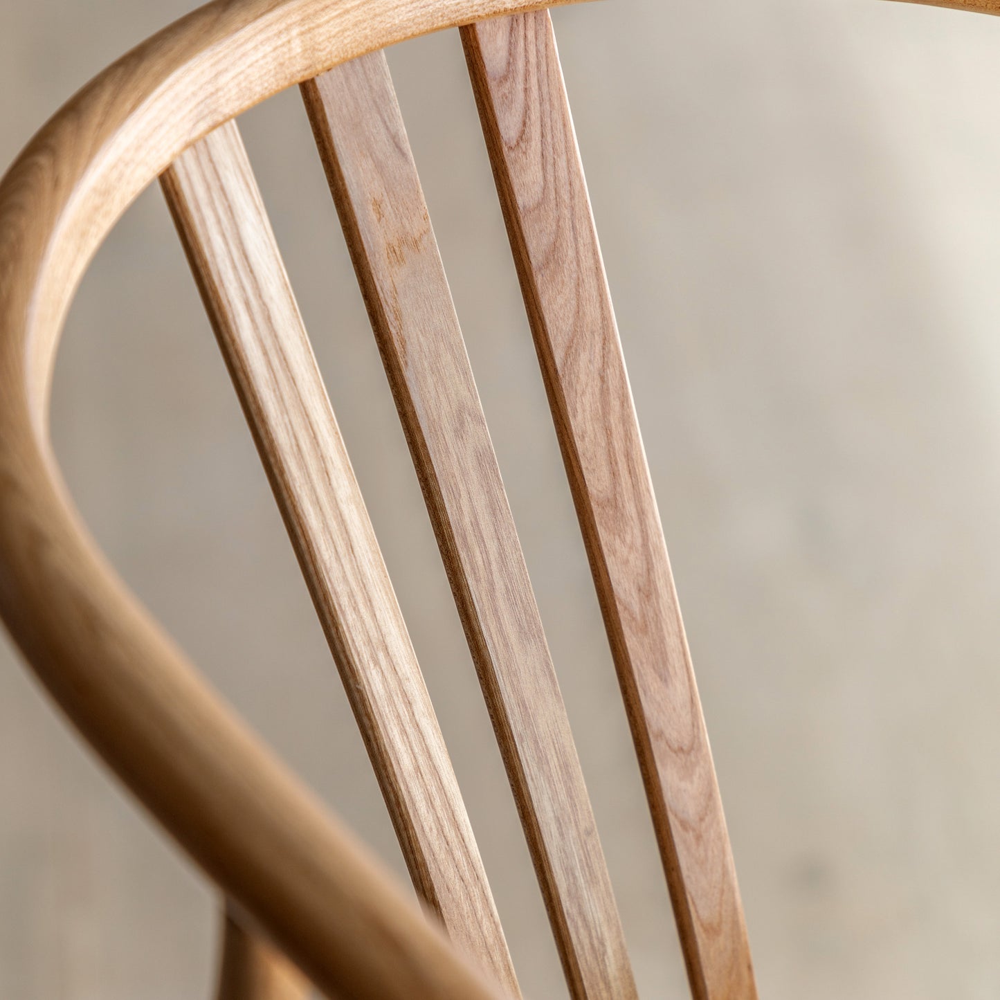 Gallery Direct Pair of Whitney Bar Stools in Natural Elm wood with a wishbone backrest