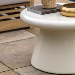 Gallery Direct Pavia Coffee Table in Cream is ideal for both indoor and outdoor use, with a premium gloss finish and curved form for a contemporary feel 