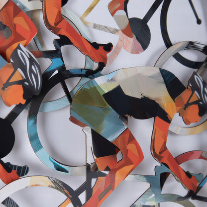 Gallery Direct Peloton Framed Art, close-up of the artwork and frame details