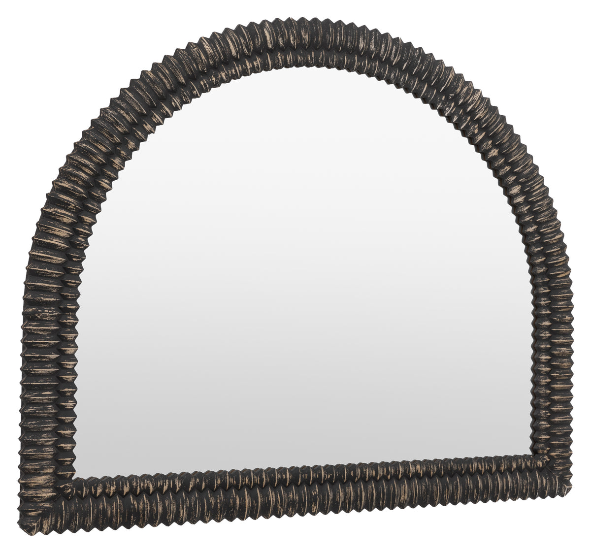 Gallery Direct Pimlico Arch Overmantle Black Wash, complete product view