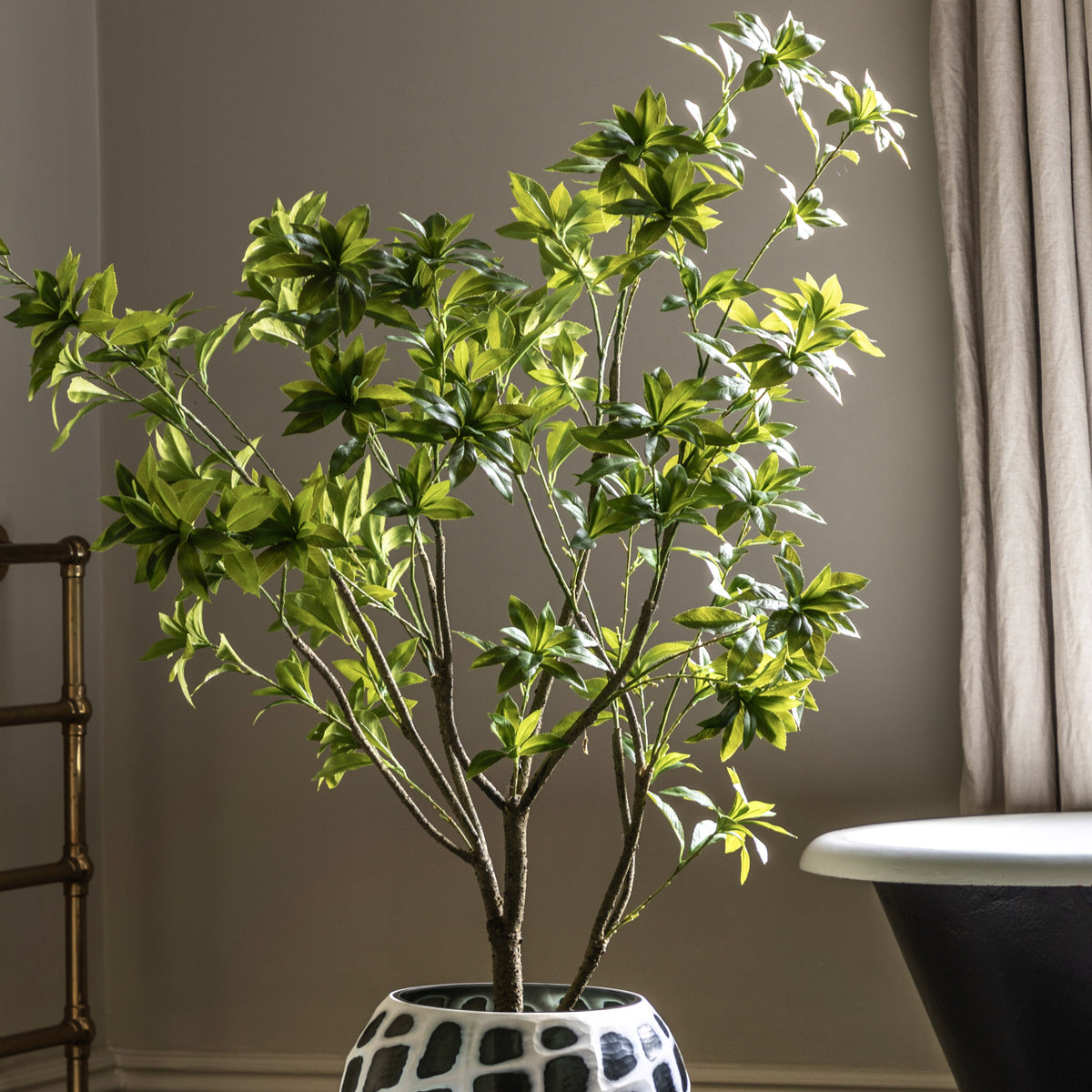 Gallery Direct Potted Pieris Japonica Tree Green, styled in a supplier lifestyle setting