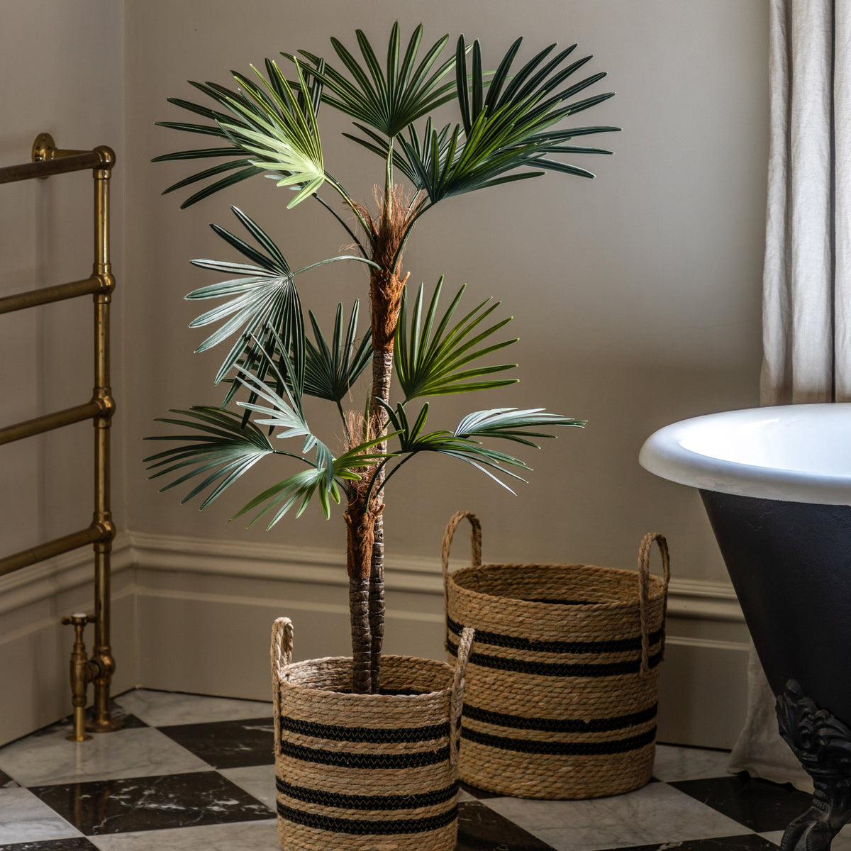 Gallery Direct Potted Statement Palm Green Large, styled in a supplier lifestyle setting