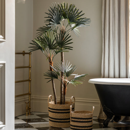 Gallery Direct Potted Statement Palm Green Small, styled in a supplier lifestyle setting
