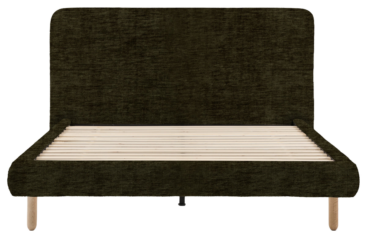 Gallery Direct Rabley Bedstead King Size in Celine Olive upholstery, product view